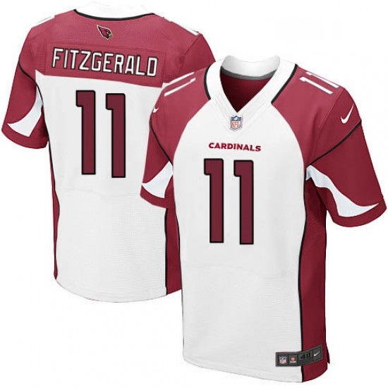 Men Nike Arizona Cardinals 11 Larry Fitzgerald Elite White NFL Jersey