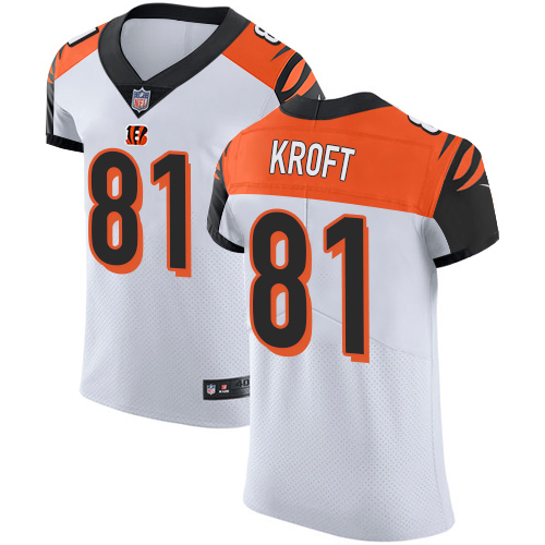 Nike Bengals #81 Tyler Kroft White Mens Stitched NFL Vapor Untouchable Elite Jersey