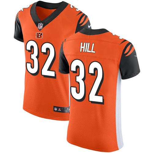 Nike Bengals #32 Jeremy Hill Orange Alternate Mens Stitched NFL Vapor Untouchable Elite Jersey