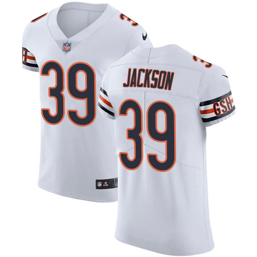 Nike Bears #39 Eddie Jackson White Mens Stitched NFL Vapor Untouchable Elite Jersey