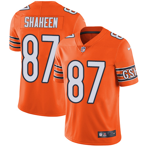 Nike Bears #87 Adam Shaheen Orange Youth Stitched NFL Limited Rush Jersey