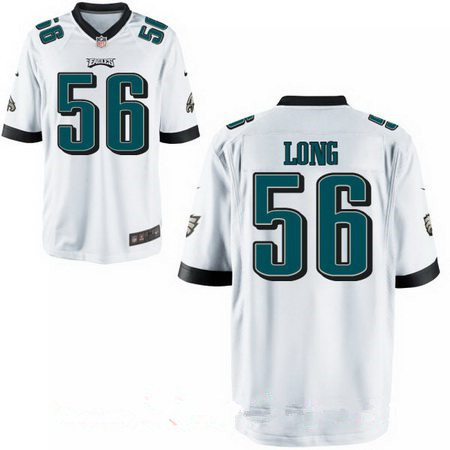 Mens Philadelphia Eagles #56 Chris Long White Road Stitched NFL Nike Elite Jersey