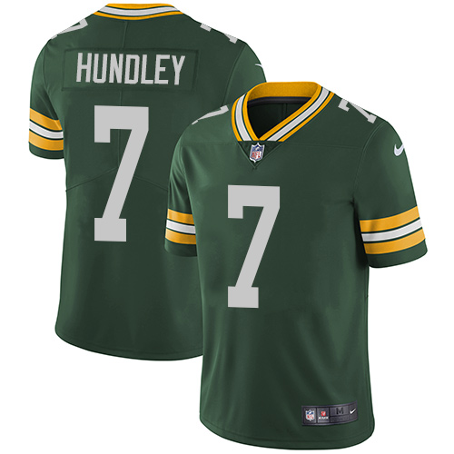 Nike Packers #7 Brett Hundley Green Team Color Mens Vapor Untouchable Limited Player NFL Jersey