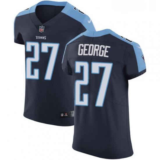 Mens Nike Tennessee Titans 27 Eddie George Navy Blue Alternate Vapor Untouchable Elite Player NFL Je