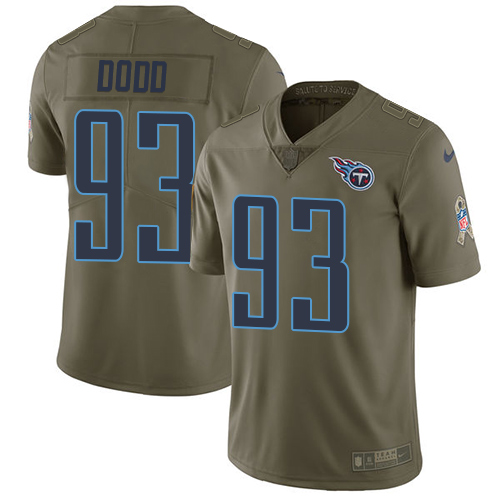 Nike Titans #93 Kevin Dodd Olive Mens Stitched NFL Limited 2017 Salute to Service Jersey