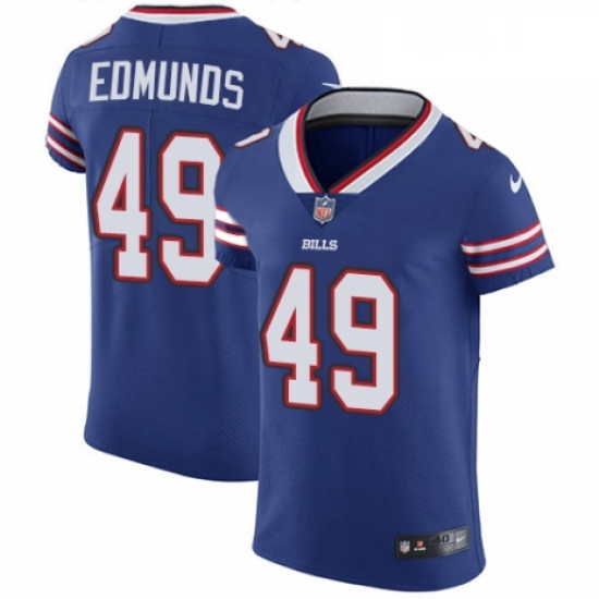 Mens Nike Buffalo Bills 49 Tremaine Edmunds Royal Blue Team Color Vapor Untouchable Elite Player NFL