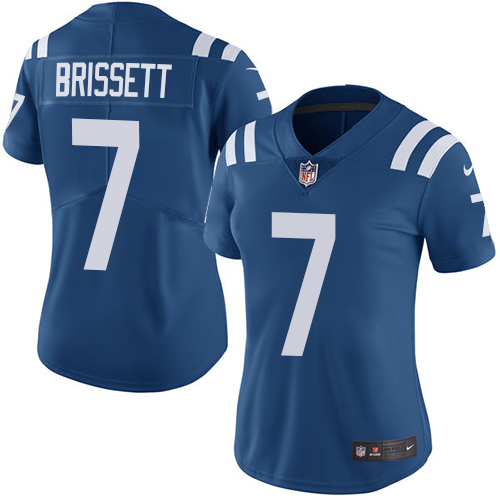 Womens Nike Colts #7 Jacoby Brissett Royal Blue Team Color  Stitched NFL Vapor Untouchable Limited J