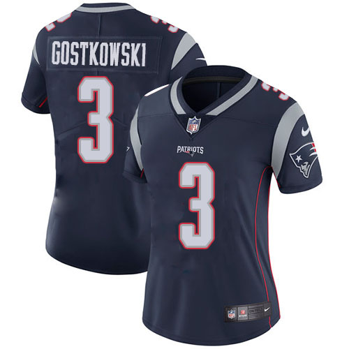 Womens Nike Patriots #3 Stephen Gostkowski Navy Blue Team Color  Stitched NFL Vapor Untouchable Limi