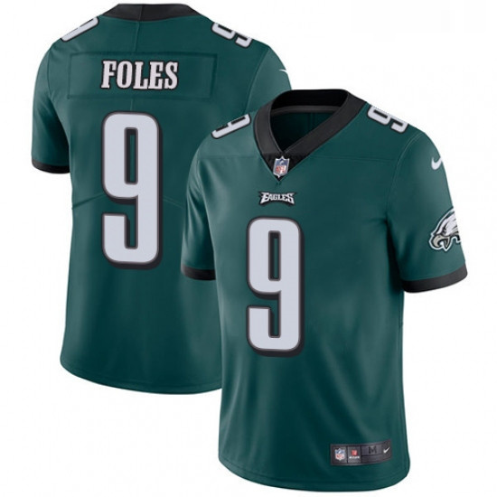 Mens Nike Philadelphia Eagles 9 Nick Foles Midnight Green Team Color Vapor Untouchable Limited Playe