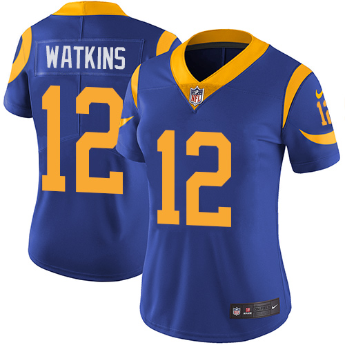 Womens Nike Rams #12 Sammy Watkins Royal Blue Alternate  Stitched NFL Vapor Untouchable Limited Jers