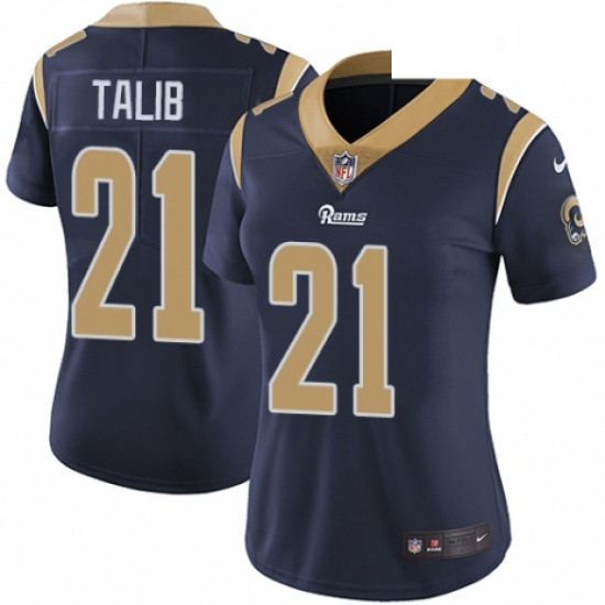 Womens Nike Los Angeles Rams 21 Aqib Talib Navy Blue Team Color Vapor Untouchable Elite Player NFL J