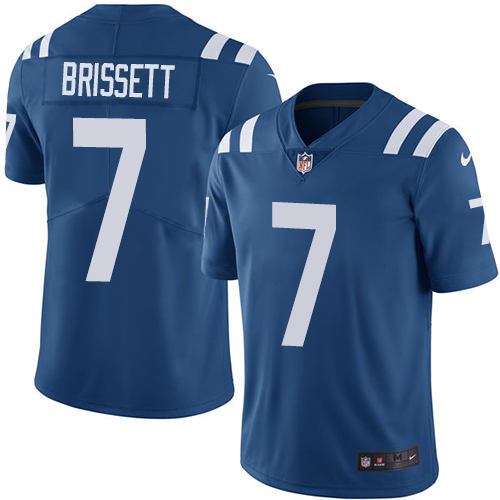 Youth Nike Colts #7 Jacoby Brissett Royal Blue Team Color Stitched NFL Vapor Untouchable Limited Jer