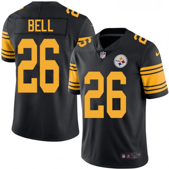 Youth Nike Pittsburgh Steelers 26 LeVeon Bell Elite Black Rush Vapor Untouchable NFL Jersey