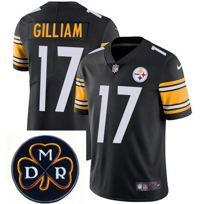 Nike Steelers #17 Joe Gilliam Black  Mens NFL Vapor Untouchable Limited Stitched With MDR Dan Rooney