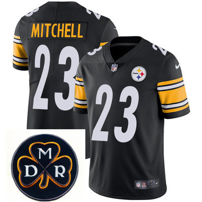 Nike Steelers #23 Mike Mitchell Black  Mens NFL Vapor Untouchable Limited Stitched With MDR Dan Roon