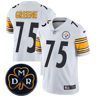 Nike Steelers #75 Joe Greene White Mens NFL Vapor Untouchable Limited Stitched With MDR Dan Rooney P