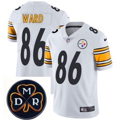 Nike Steelers #86 Hines Ward White Mens NFL Vapor Untouchable Limited Stitched With MDR Dan Rooney P