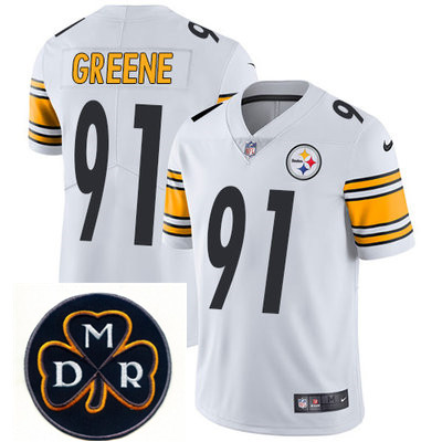 Nike Steelers #91 Kevin Greene White Mens NFL Vapor Untouchable Limited Stitched With MDR Dan Rooney