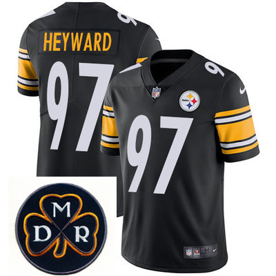 Nike Steelers #97 Cameron Heyward Black  Mens NFL Vapor Untouchable Limited Stitched With MDR Dan Ro