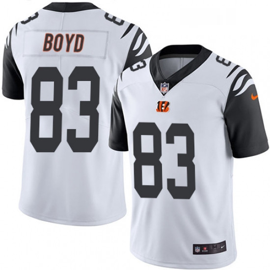 Mens Nike Cincinnati Bengals 83 Tyler Boyd Limited White Rush Vapor Untouchable NFL Jersey