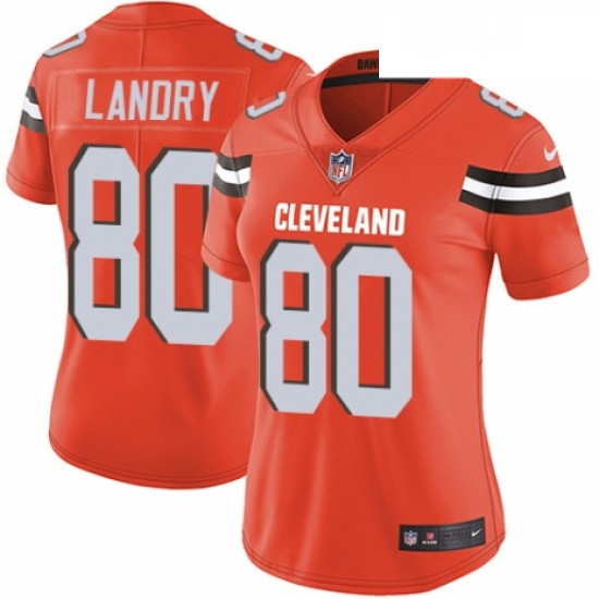 Womens Nike Cleveland Browns 80 Jarvis Landry Orange Alternate Vapor Untouchable Limited Player NFL 