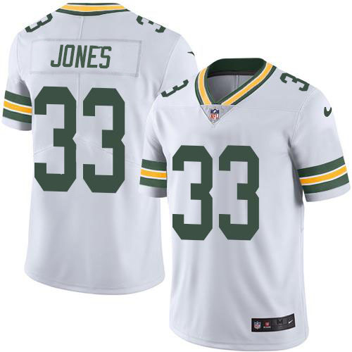 Nike Packers #33 Aaron Jones White Mens Stitched NFL Vapor Untouchable Limited Jersey