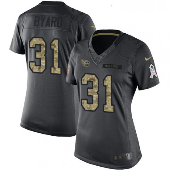 Womens Nike Tennessee Titans 31 Kevin Byard Limited Black 2016 Salute to Service NFL Jersey