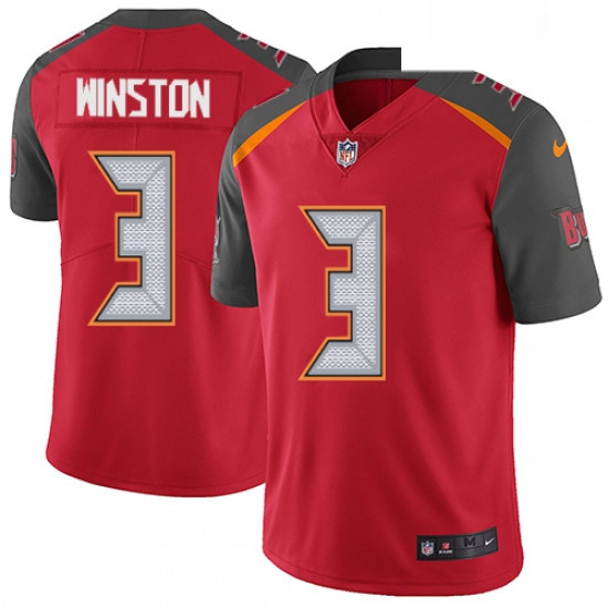 Youth Nike Tampa Bay Buccaneers 3 Jameis Winston Red Team Color Vapor Untouchable Limited Player NFL