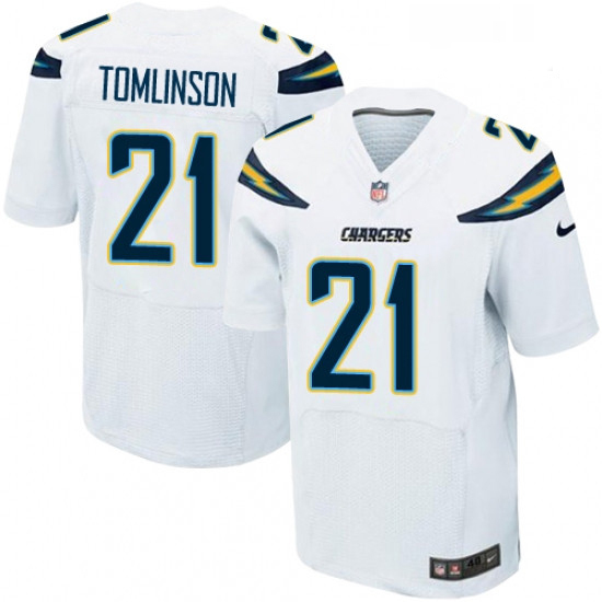 Men Nike Los Angeles Chargers 21 LaDainian Tomlinson Elite White