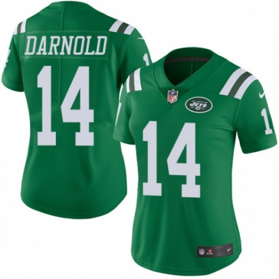 Womens Nike New York Jets 14 Sam Darnold Limited Green Rush Vapor Untouchable NFL Jersey