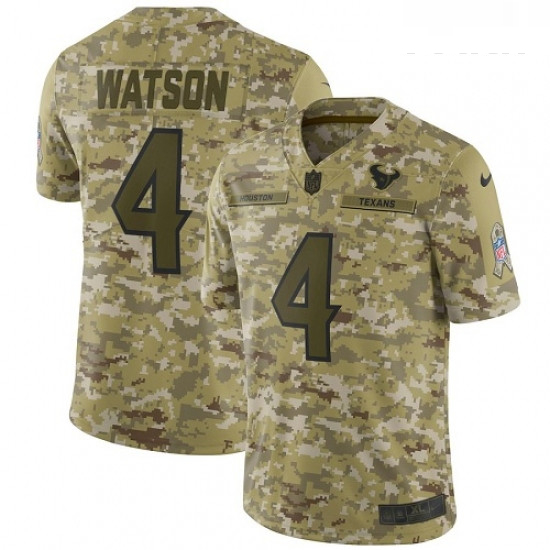 Youth Nike Houston Texans 4 Deshaun Watson Limited Camo 2018 Sal