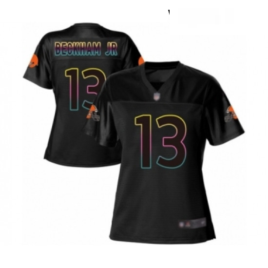 Womens Odell Beckham Jr Game Black Nike Jersey NFL Cleveland Browns 13 Fashion