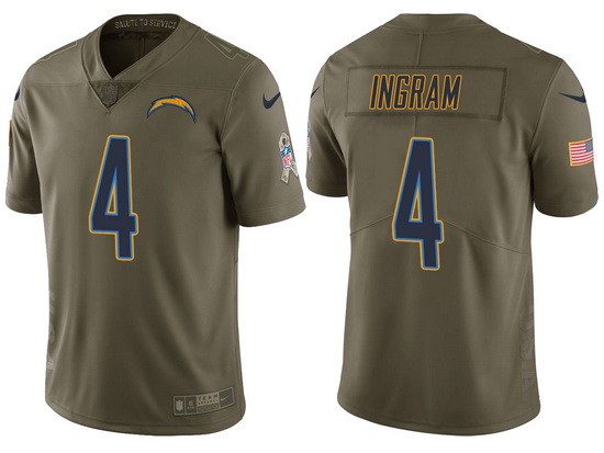 Mens Chargers melvin ingram olive 2017 salute to service jersey