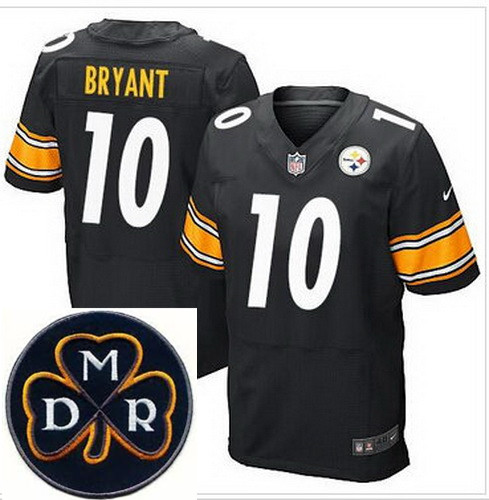 Men's Nike Pittsburgh Steelers #10 Martavis Bryant Black Team Color NFL Elite MDR Dan Rooney Patch J