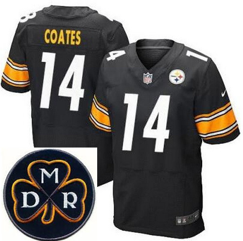 Men's Nike Pittsburgh Steelers #14 Sammie Coates Black Team Color Stitched NFL Elite MDR Dan Rooney 