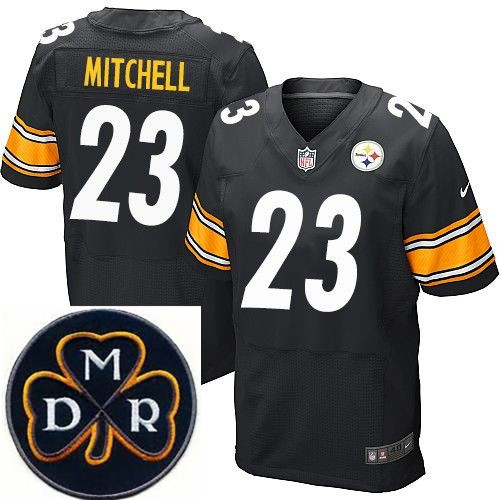 Men's Nike Pittsburgh Steelers #23 Mike Mitchell Black Team Color Stitched NFL Elite MDR Dan Rooney 