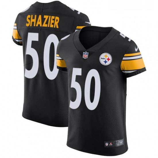 Mens Nike Pittsburgh Steelers 50 Ryan Shazier Black Team Color Vapor Untouchable Elite Player NFL Je