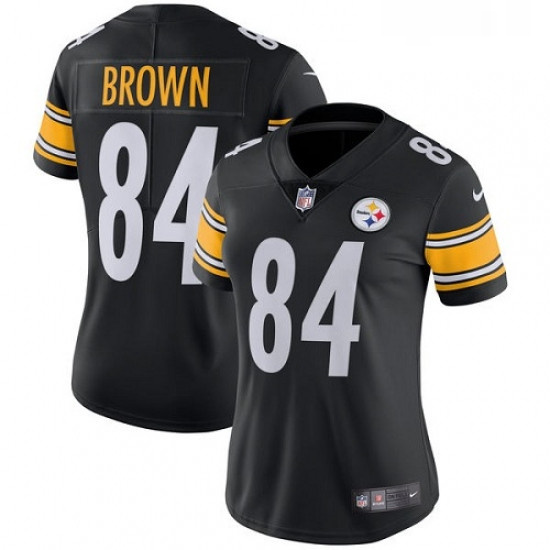 Womens Nike Pittsburgh Steelers 84 Antonio Brown Black Team Color Vapor Untouchable Limited Player N