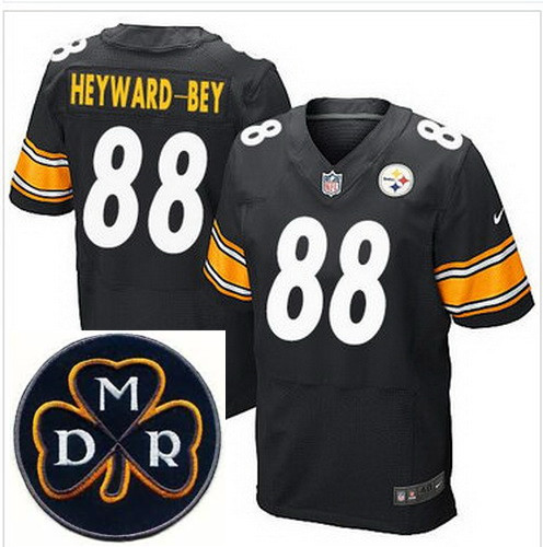 Men's Nike Pittsburgh Steelers #88 Darrius Heyward-Bey Black Team Color Stitched NFL Elite MDR Dan R