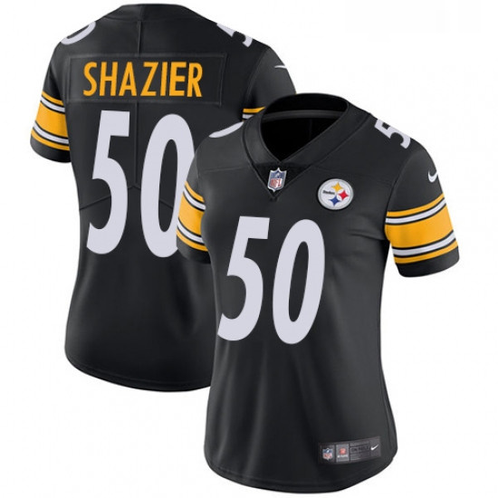 Womens Nike Pittsburgh Steelers 50 Ryan Shazier Black Team Color Vapor Untouchable Limited Player NF