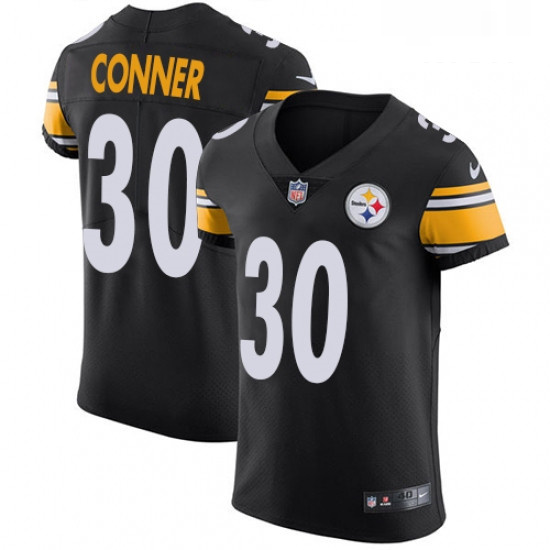 Mens Nike Pittsburgh Steelers 30 James Conner Black Team Color Vapor Untouchable Elite Player NFL Je