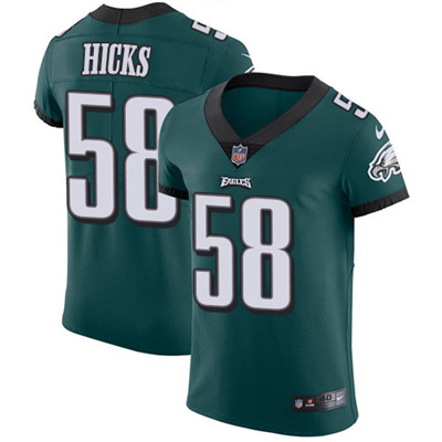 Nike Eagles #58 Jordan Hicks Midnight Green Team Color Mens Stitched NFL Vapor Untouchable Elite Jer