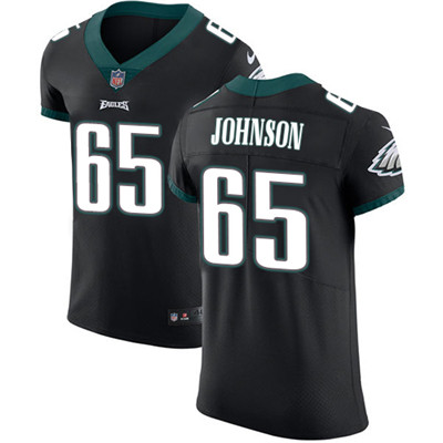 Nike Eagles #65 Lane Johnson Black Alternate Mens Stitched NFL Vapor Untouchable Elite Jersey