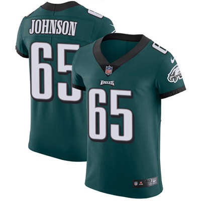 Nike Eagles #65 Lane Johnson Midnight Green Team Color Mens Stitched NFL Vapor Untouchable Elite Jer