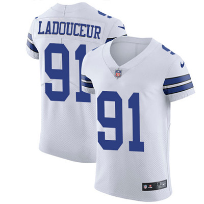 Nike Cowboys #91 L P Ladouceur White Mens Stitched NFL Vapor Untouchable Elite Jersey