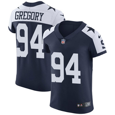 Nike Cowboys #94 Randy Gregory Navy Blue Thanksgiving Mens Stitched NFL Vapor Untouchable Throwback 