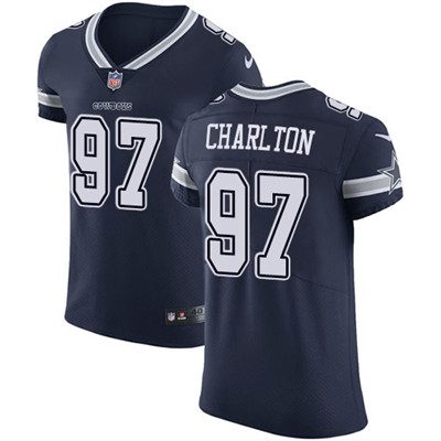 Nike Cowboys #97 Taco Charlton Navy Blue Team Color Mens Stitched NFL Vapor Untouchable Elite Jersey