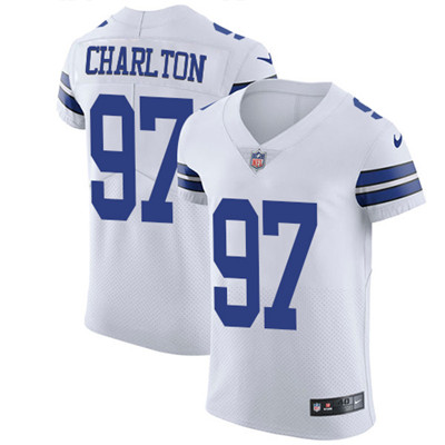 Nike Cowboys #97 Taco Charlton White Mens Stitched NFL Vapor Untouchable Elite Jersey