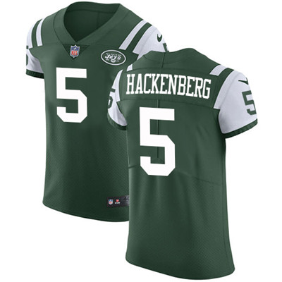 Nike Jets #5 Christian Hackenberg Green Team Color Mens Stitched NFL Vapor Untouchable Elite Jersey 