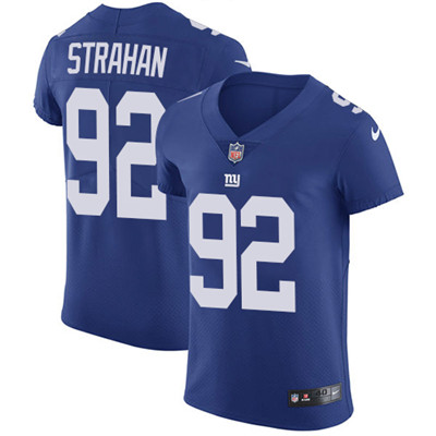 Nike Giants #92 Michael Strahan Royal Blue Team Color Mens Stitched NFL Vapor Untouchable Elite Jers